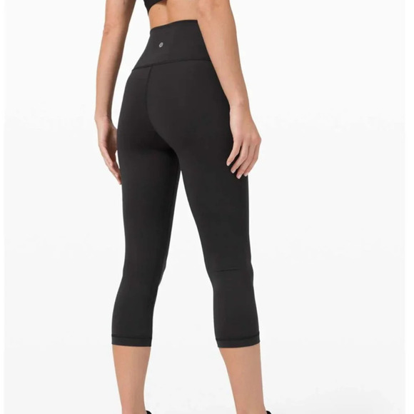 Lululemon Wunder Train High-Rise Crop 21"  Black Size 4 - Picture 4 of 13
